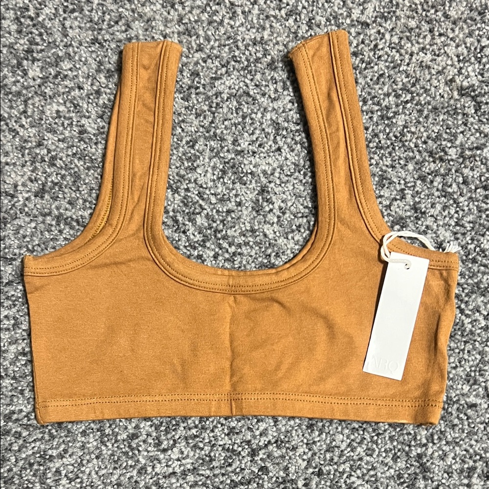 ARQ Wide Strap Bra in Brown Size Small NWT